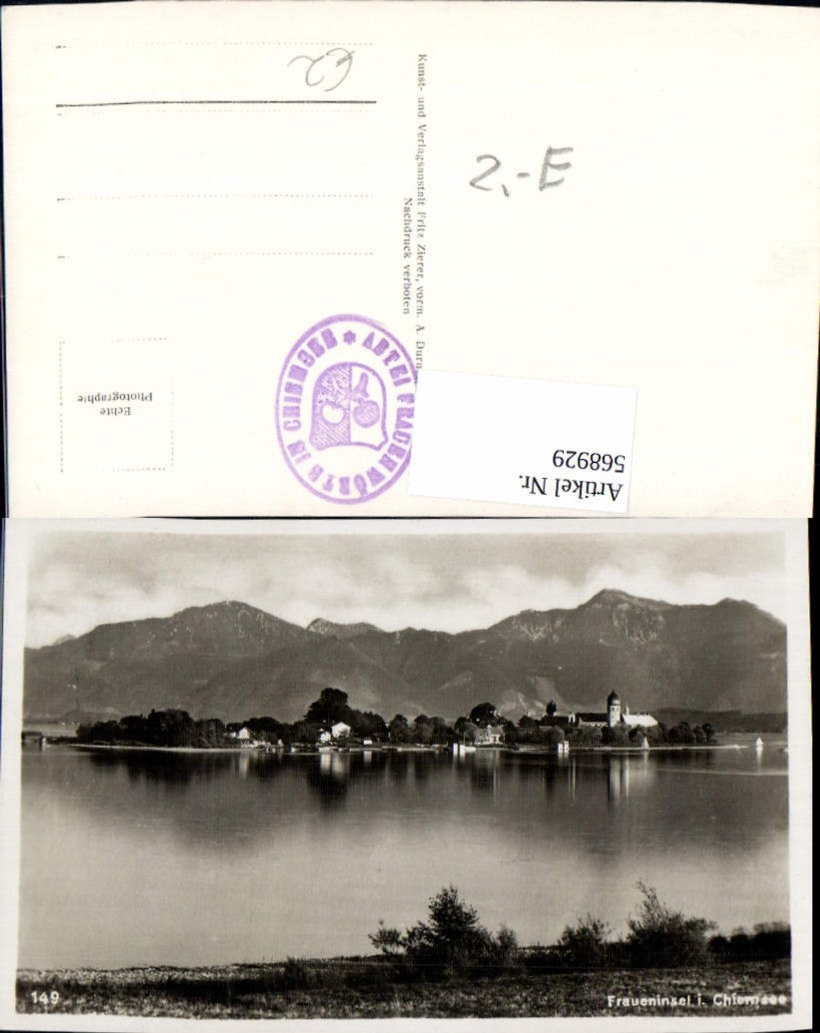568929,Foto Ak Fraueninsel i. Chiemsee Gemeinde Chiemsee