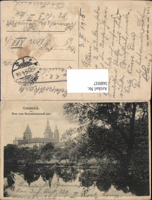 568937,Osnabrück Dom v. Herrenteichswall aus Feldpost