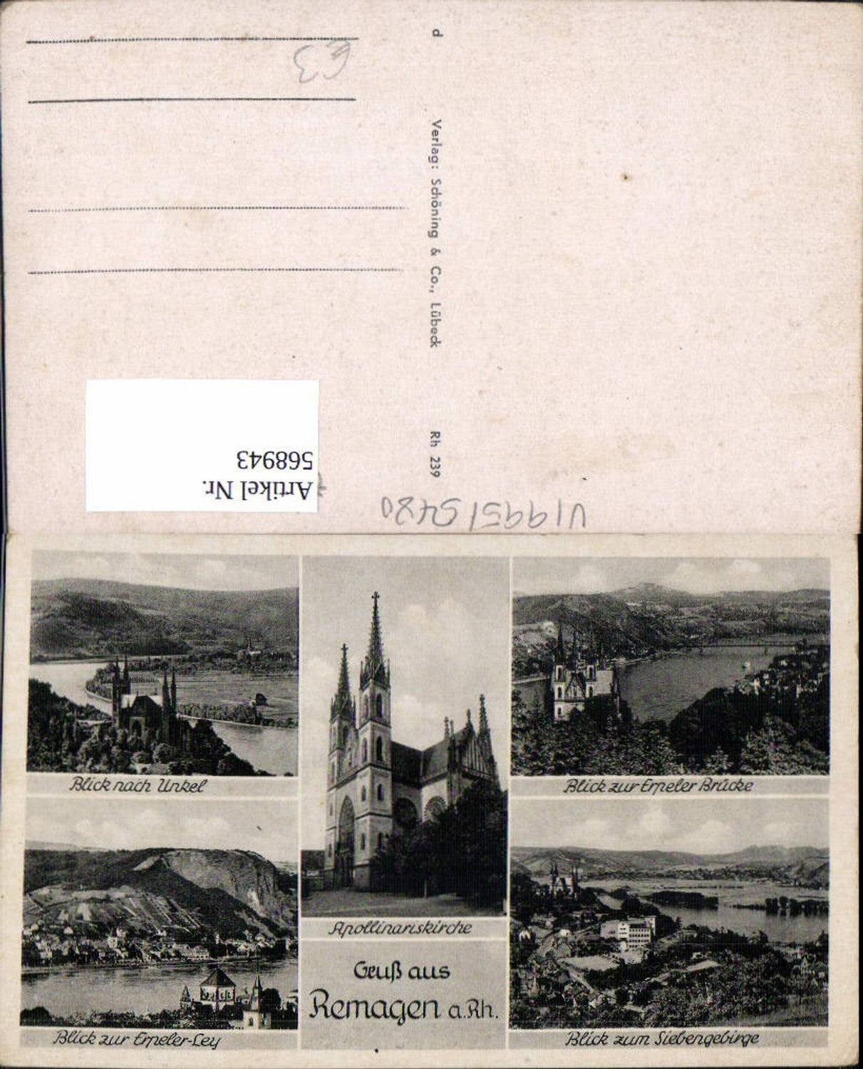 568943,Mehrbild Ak Remagen a. Rhein Apollinariskirche Erpeler-Ley Unkel