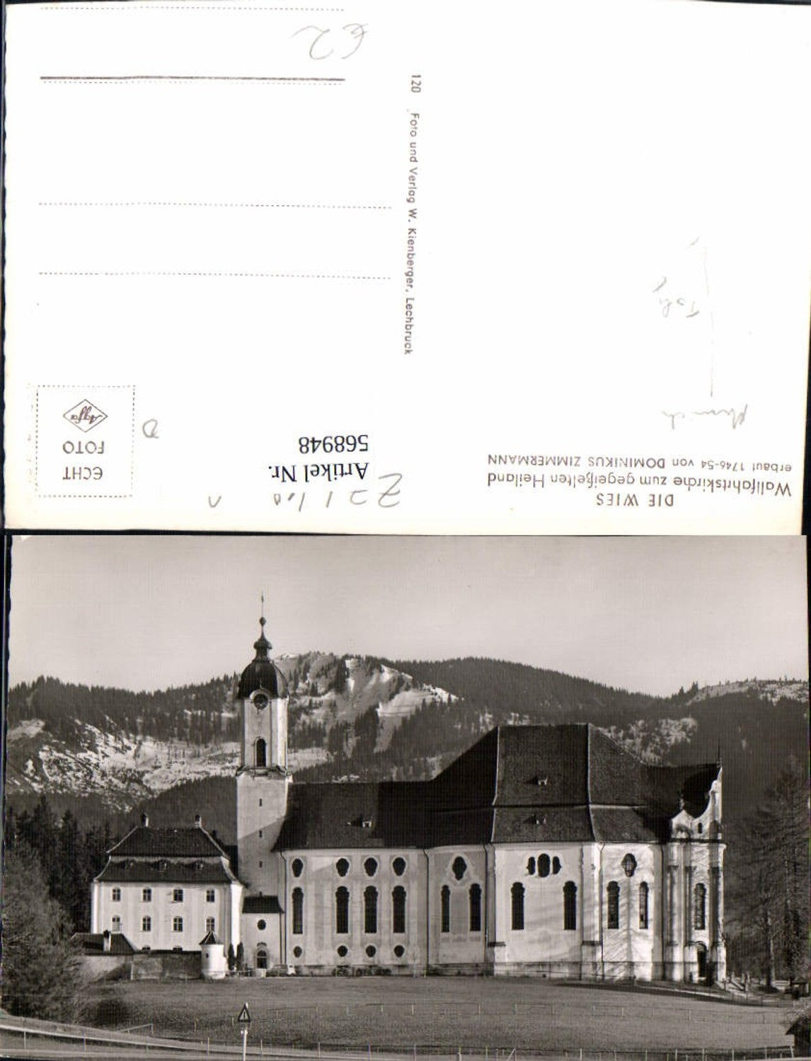 568948,Foto Ak Wies Wallfahrtskirche Wieskirche Steingaden