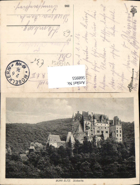 568955,Wierschem Burg Eltz Südseite Feldpost T.B. 3. R.D. II