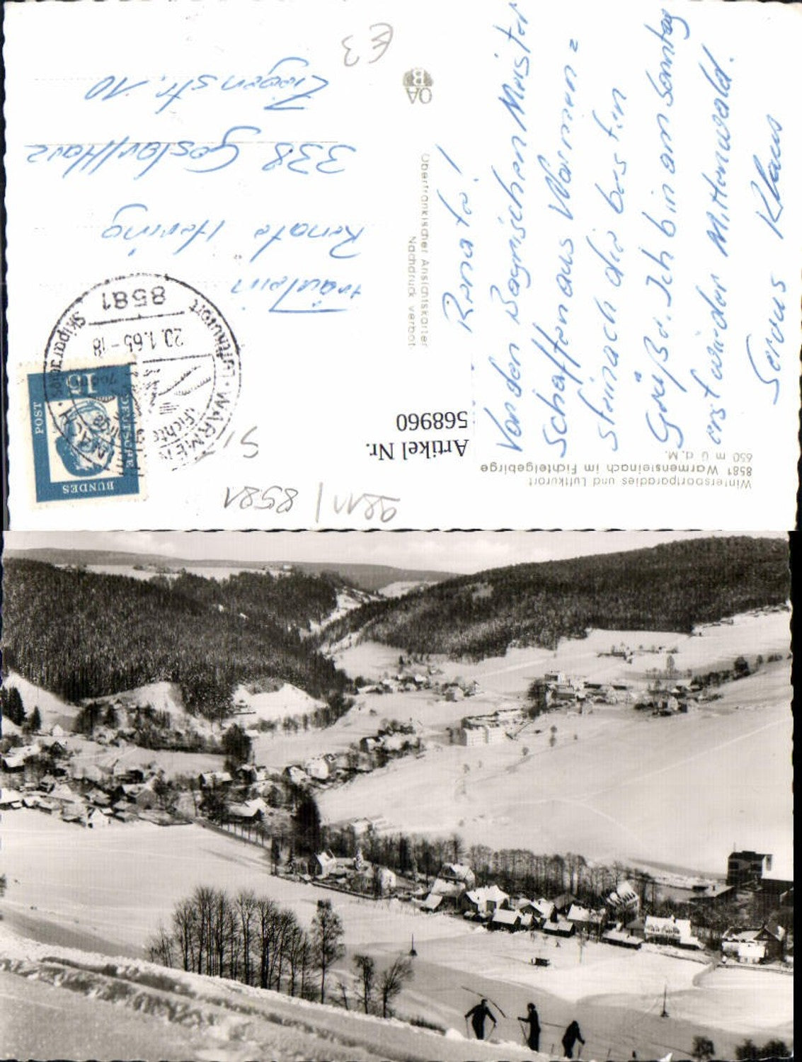 568960,Warmensteinach i. Fichtelgebirge Winteransicht Wintersport