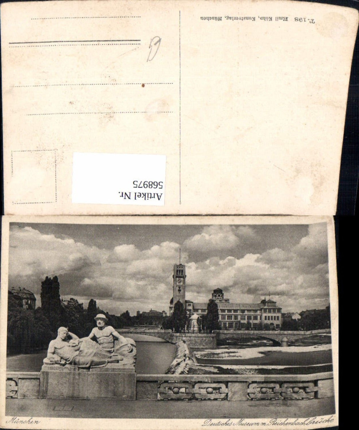 568975,München Deutsches Museum m. Reichenbachbrücke Brücke