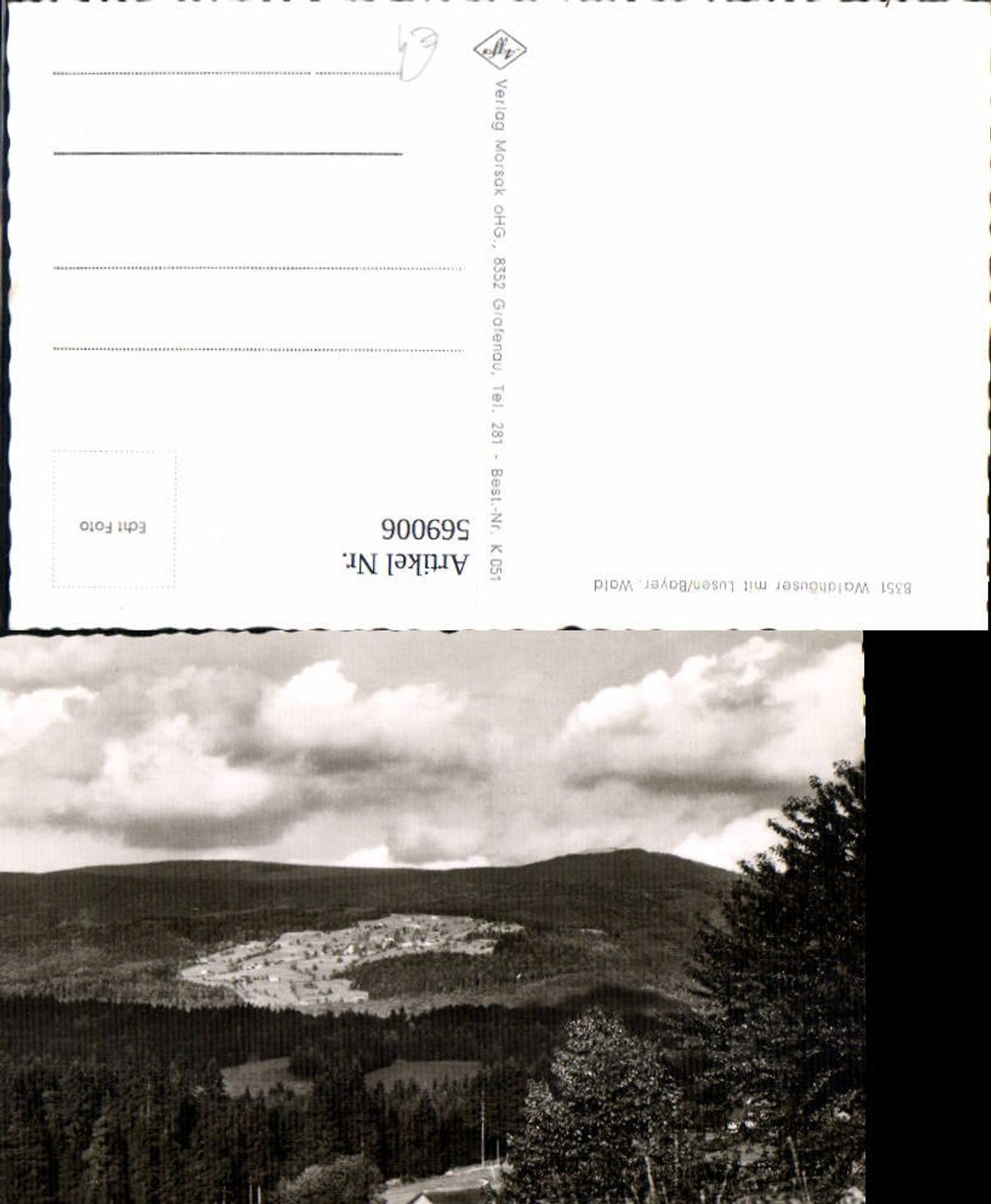 569006,Foto Ak Waldhäuser m. Lusen Bayer. Wald Neuschönau