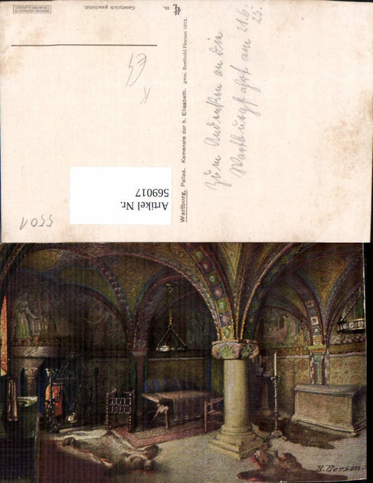 569017,Künstler Ak Berthold Pierson Eisenach Wartburg Kemenate d. H. Elisabeth