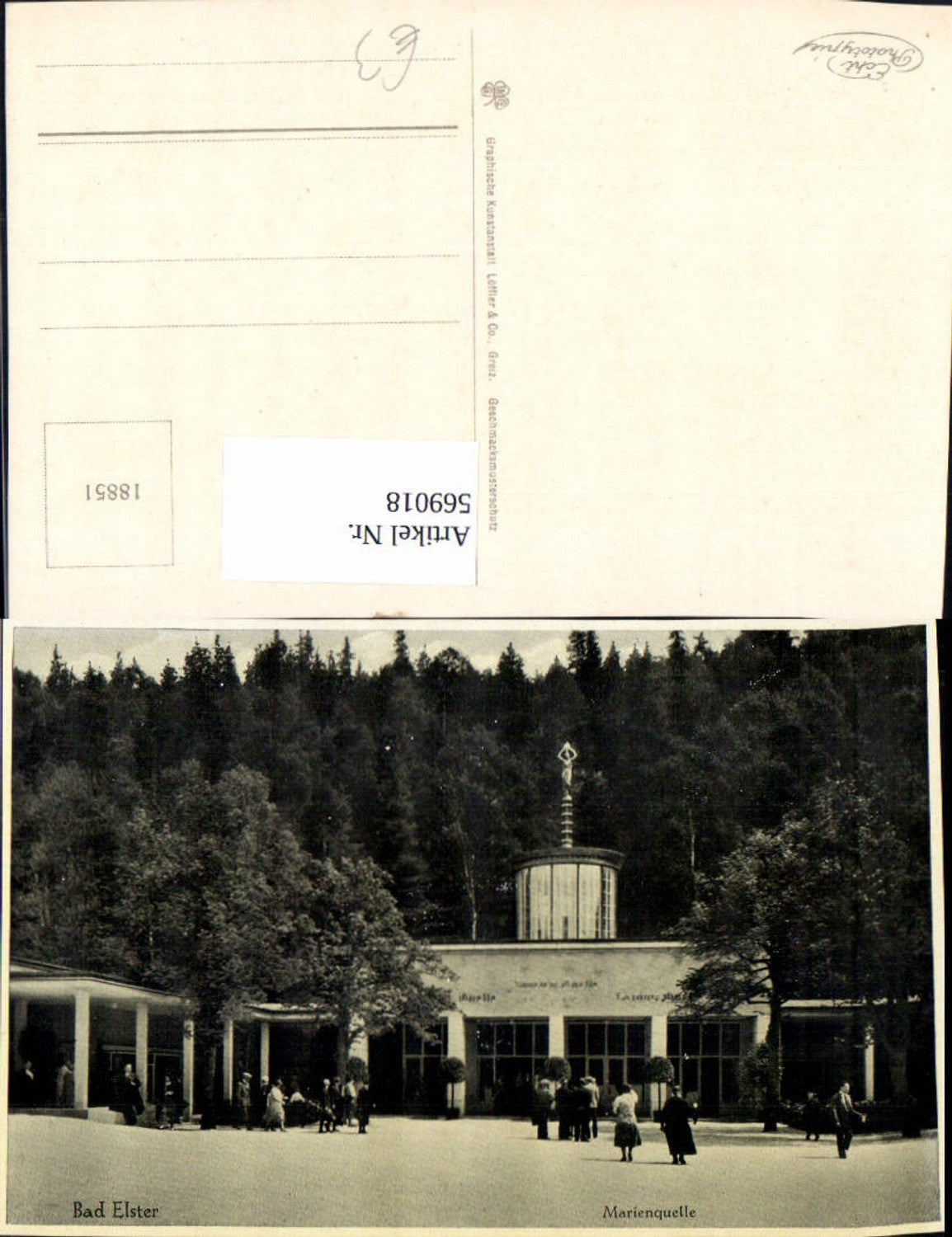 569018,Foto Ak Bad Elster Marienquelle Eingang
