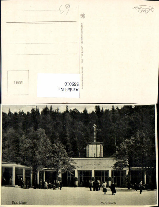 569018,Foto Ak Bad Elster Marienquelle Eingang