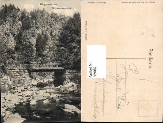 569082,Zöblitz Marienberg Ringmauer i. Schwarzwassertal Brücke Fahrrad Rad