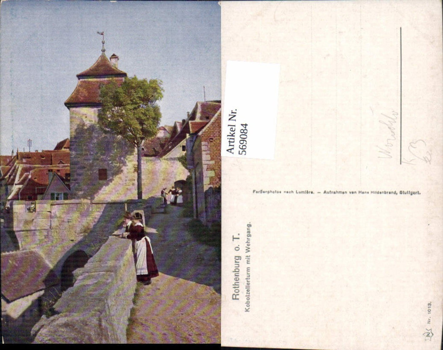 569084,Künstler Ak N. Astudin Rothenburg ob der Tauber Kobolzellerturm Wehrgang