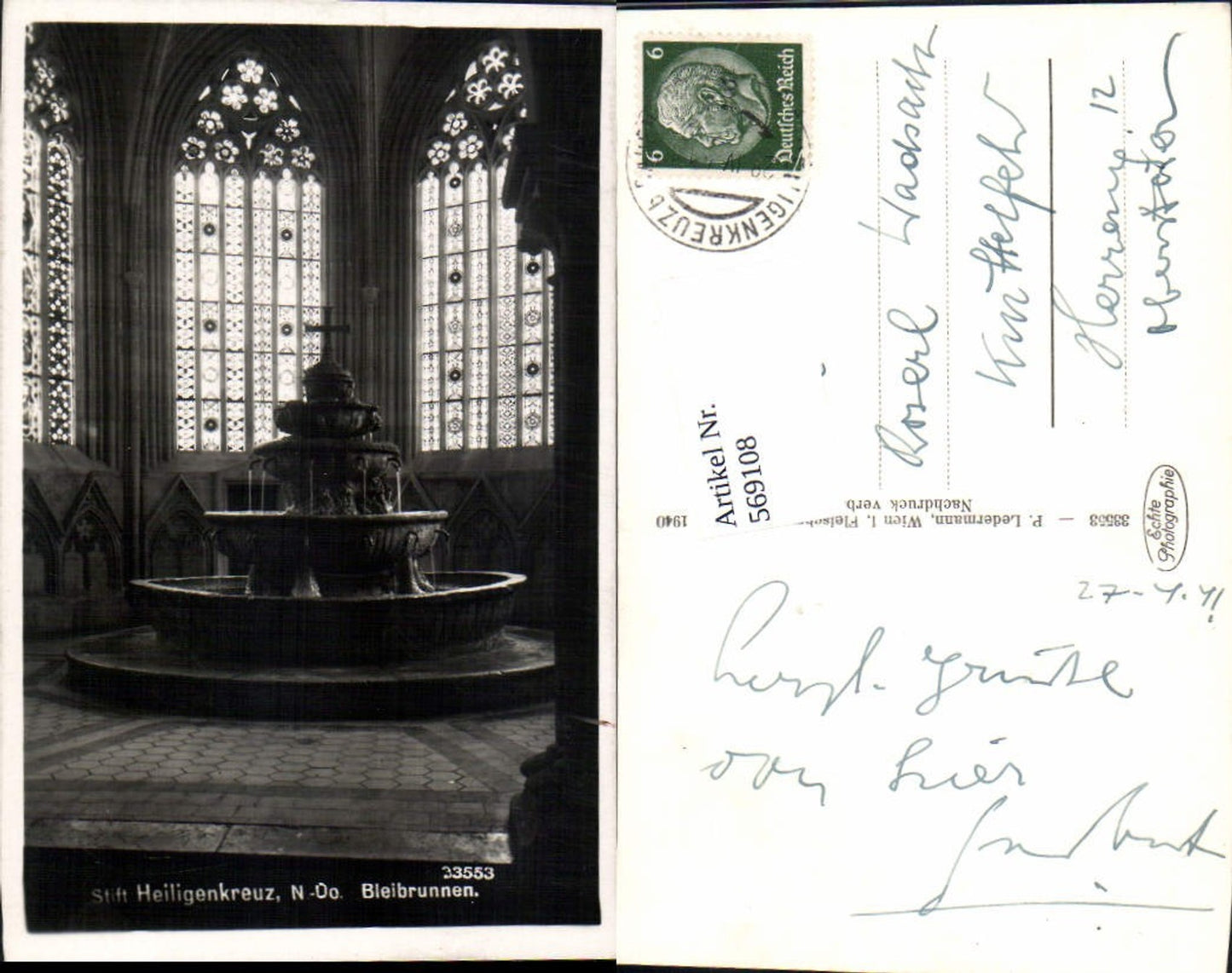 569108,Heiligenkreuz bei Baden Bleibrunnen Brunnen