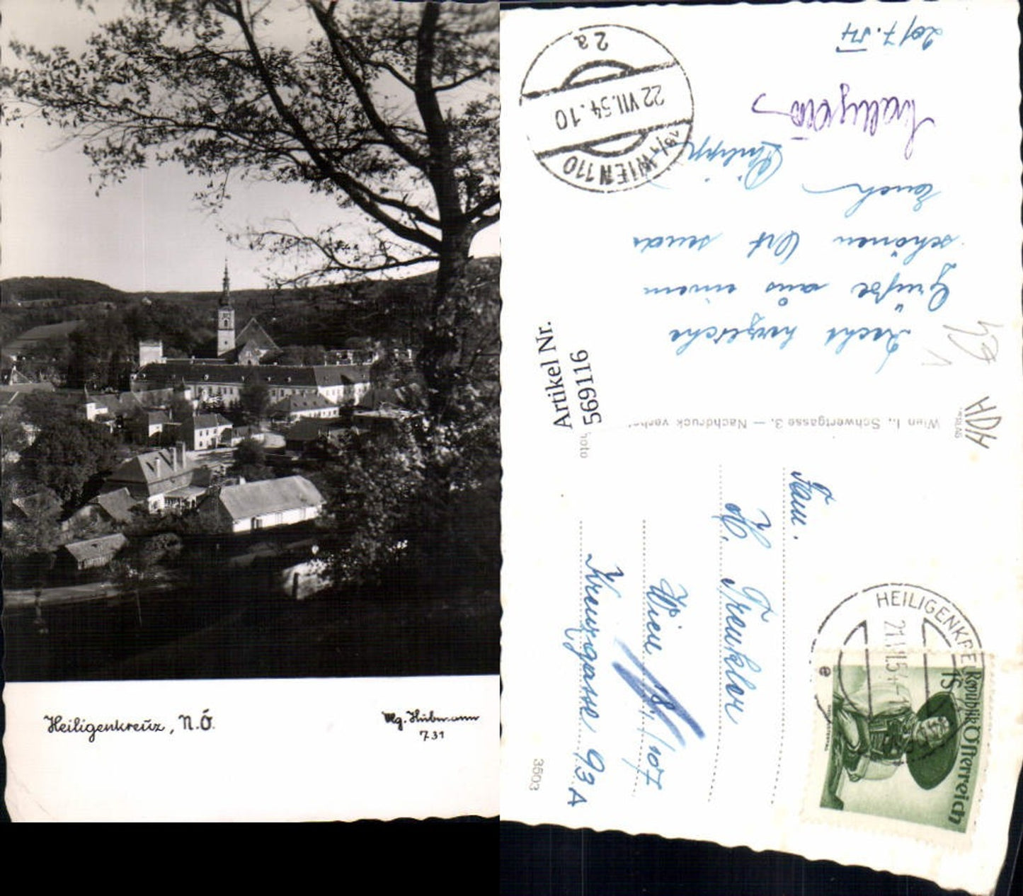 569116,Heiligenkreuz beui Baden pub Hubmann 731