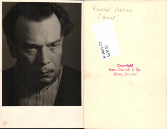 569149,Schauspieler Mann Portrait Ewald Balser in Faust