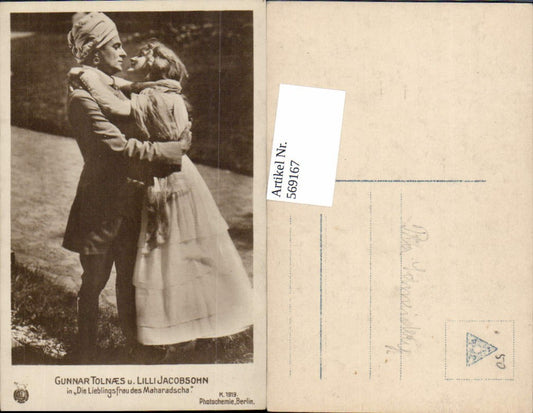 569167,Schauspieler Gunnar Tolnaes Lilly Jacobsson Die Lieblingsfrau d. Maharadscha pub Photochemie K 1919