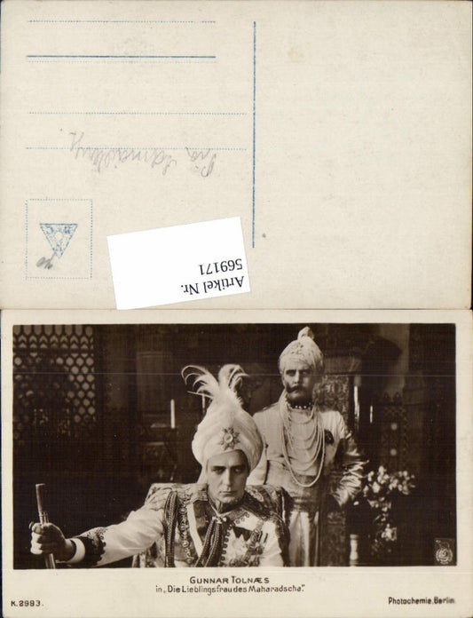 569171,Schauspieler Gunnar Tolnaes Die Lieblingsfrau d. Maharadscha pub Photochemie K 2993