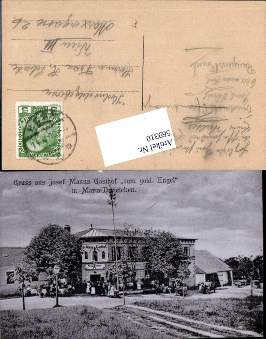 569310,Gruss aus Josef Manns Gasthof Maria Dreieichen Drei Eichen b. Horn