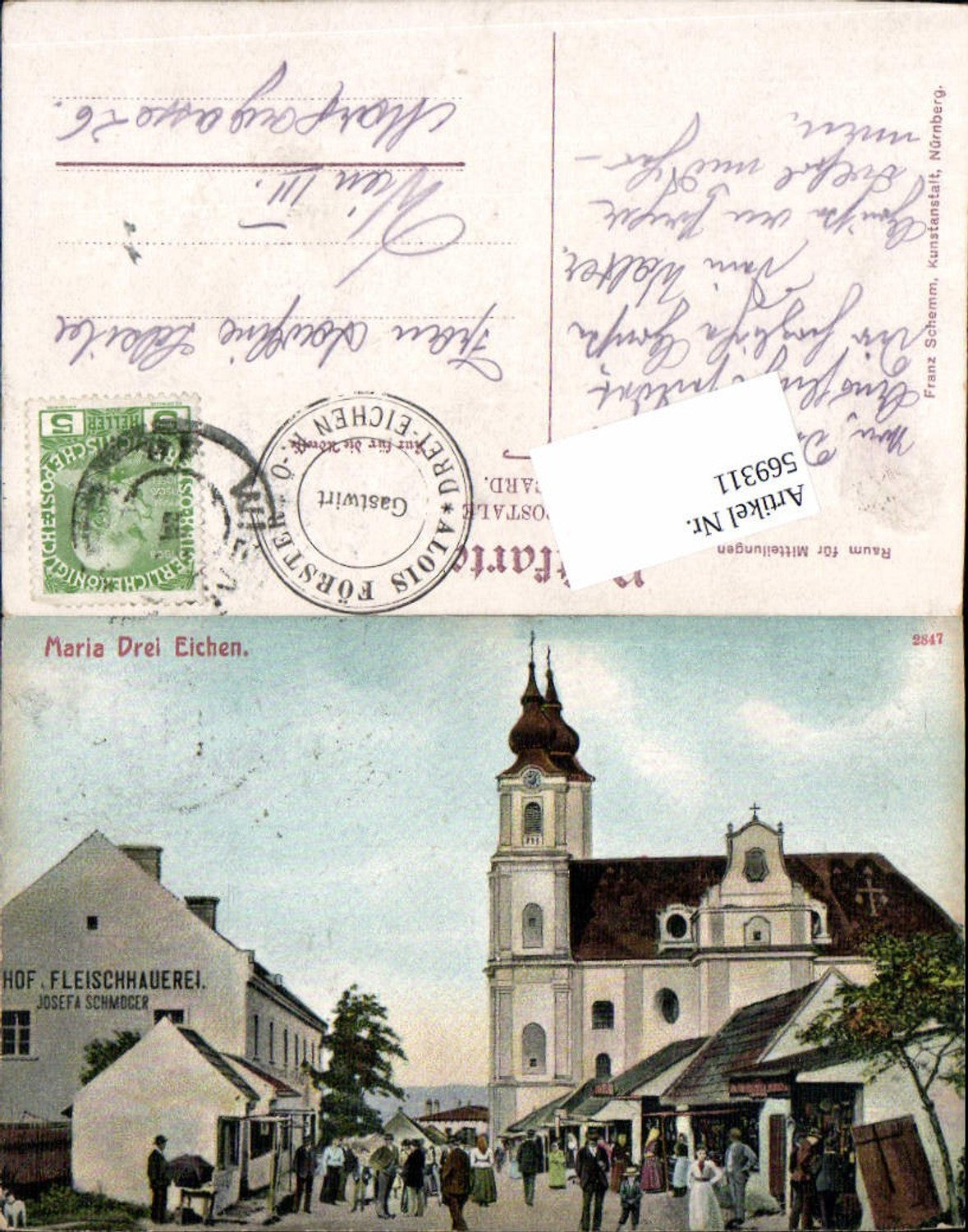 569311,Maria Dreieichen Drei Eichen b. Horn Gasthof Fleischhauerei