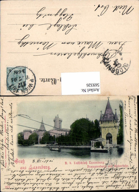 569326,Gruss aus Laxenburg Franzensburg b. Wien Lustschloß Überfruhr pub Ledermann 213