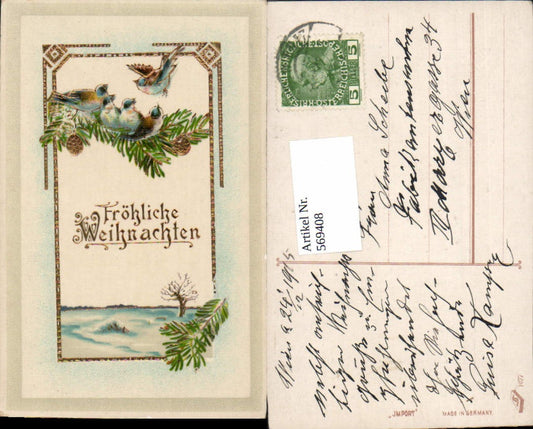 569408,tolle Präge Lithographie Weihnachten