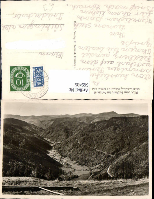 569435, View from Feldberg into the Wiesetal valley Fahl-Brandenberg Todtnau