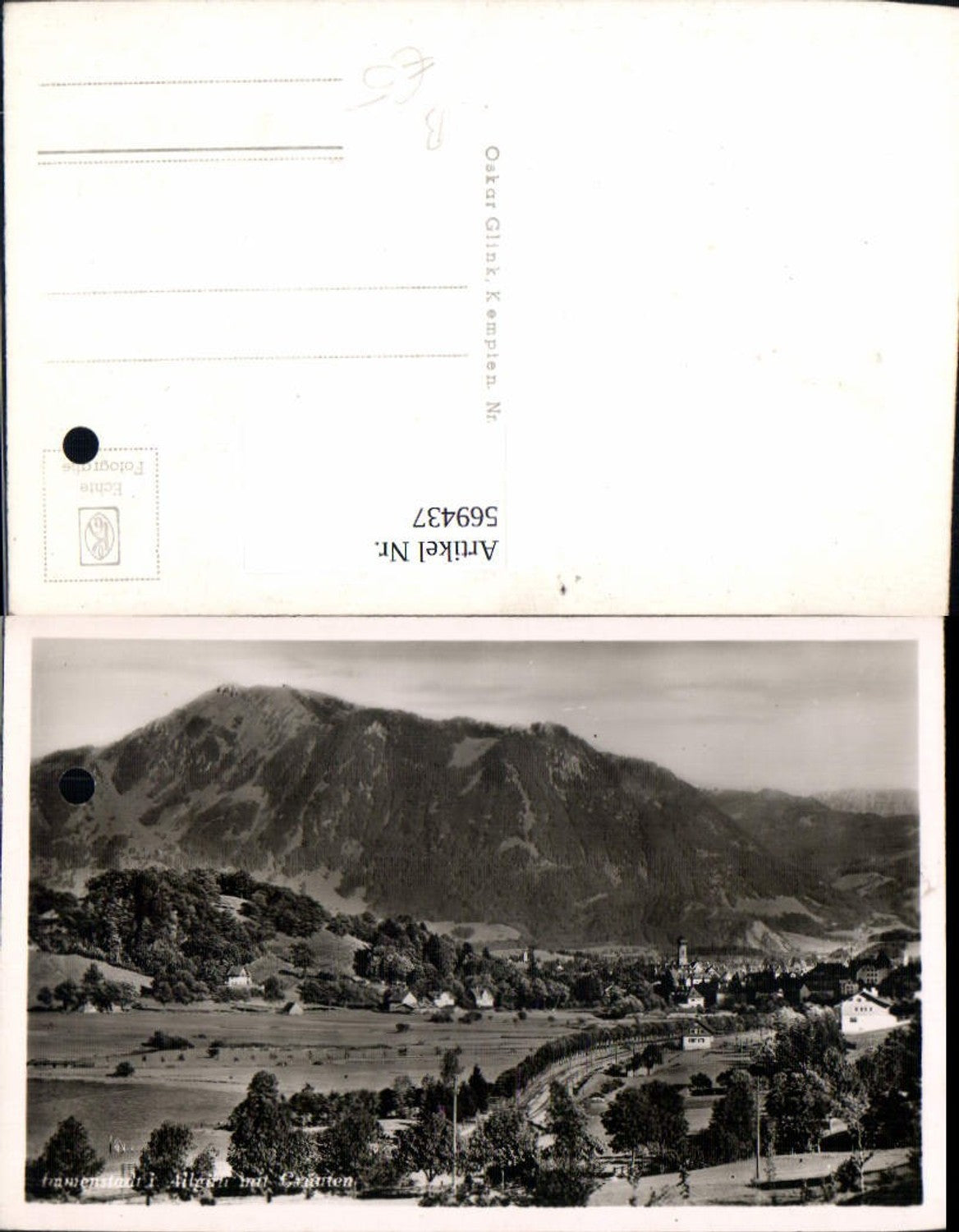 569437,Foto Ak Immenstadt im Allgäu m. Grünten