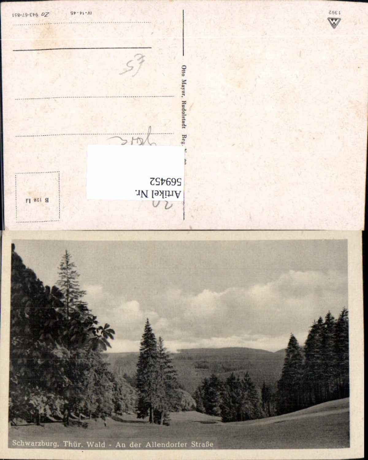 569452,Schwarzburg Thür. Wald An der Allendorfer Straße