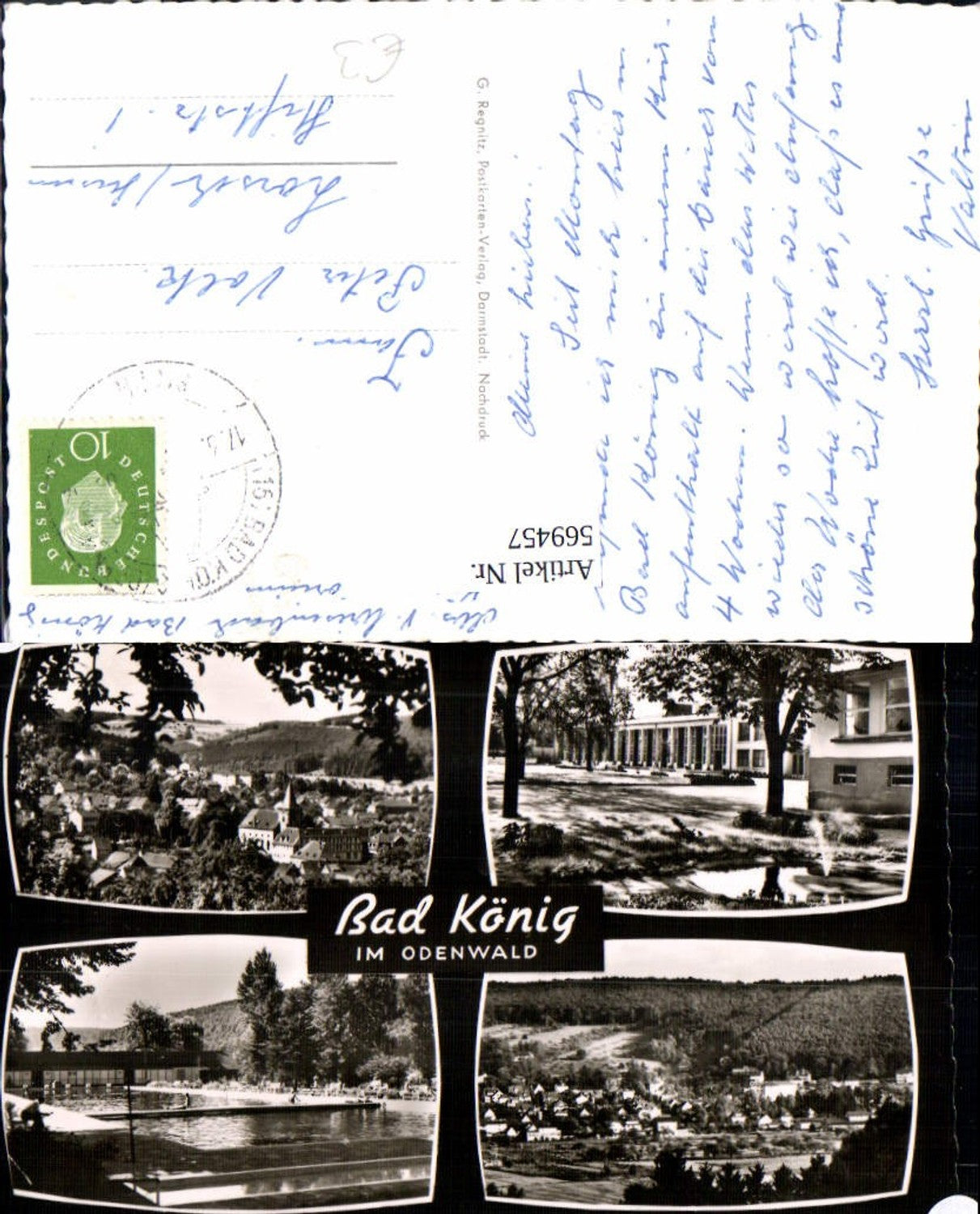 569457,Mehrbild Ak Bad König Odenwald Schwimmbad