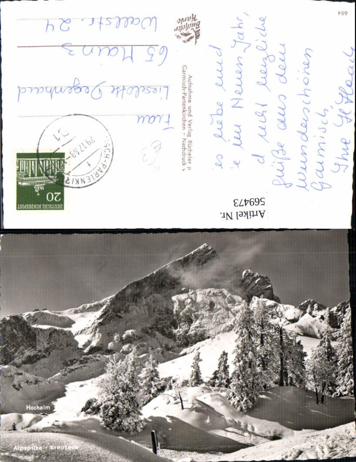 569473,Alpspitze Kreuzck Winteransicht Garmisch-Partenkirchen