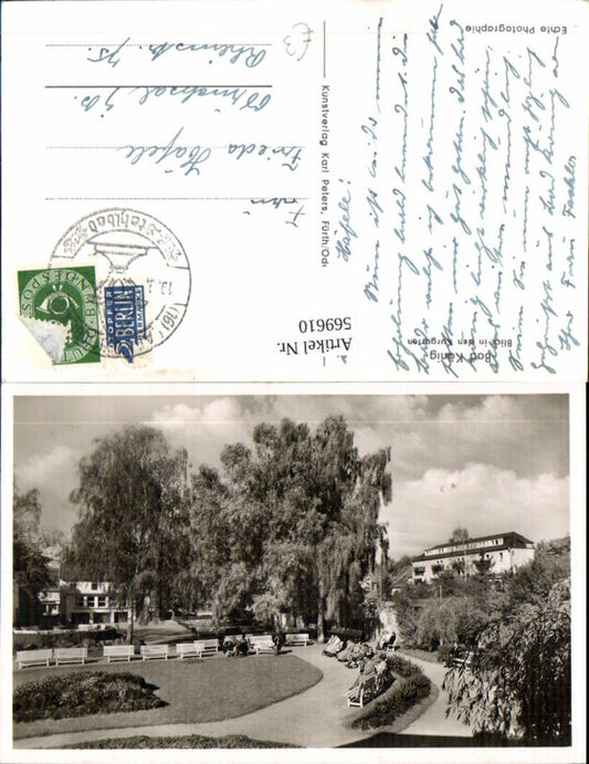 569610,Foto Ak Bad König Blick i. d. Kurgarten