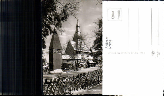 569632,Foto Ak Hahnenklee-Bockswiese i. Oberharz Goslar Winteransicht Kirche