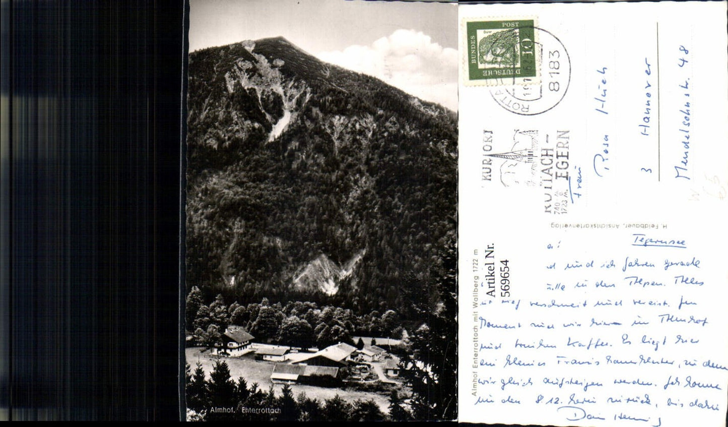 569654,Foto Ak Almhof Enterrottach m. Wallberg Rottach-Egern
