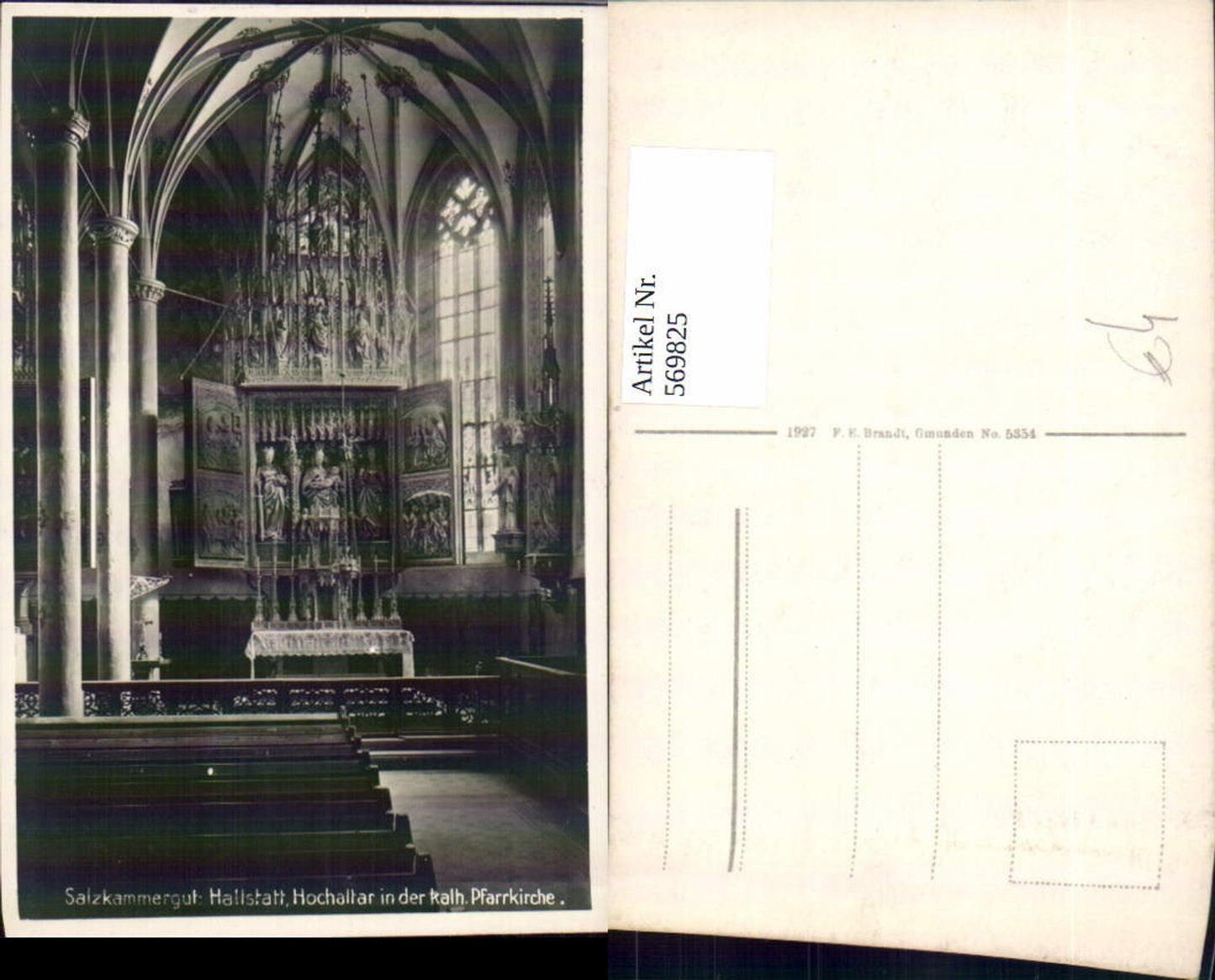 569825,Hallstatt Hochaltar i. d. Pfarrkirche Salzkammergut