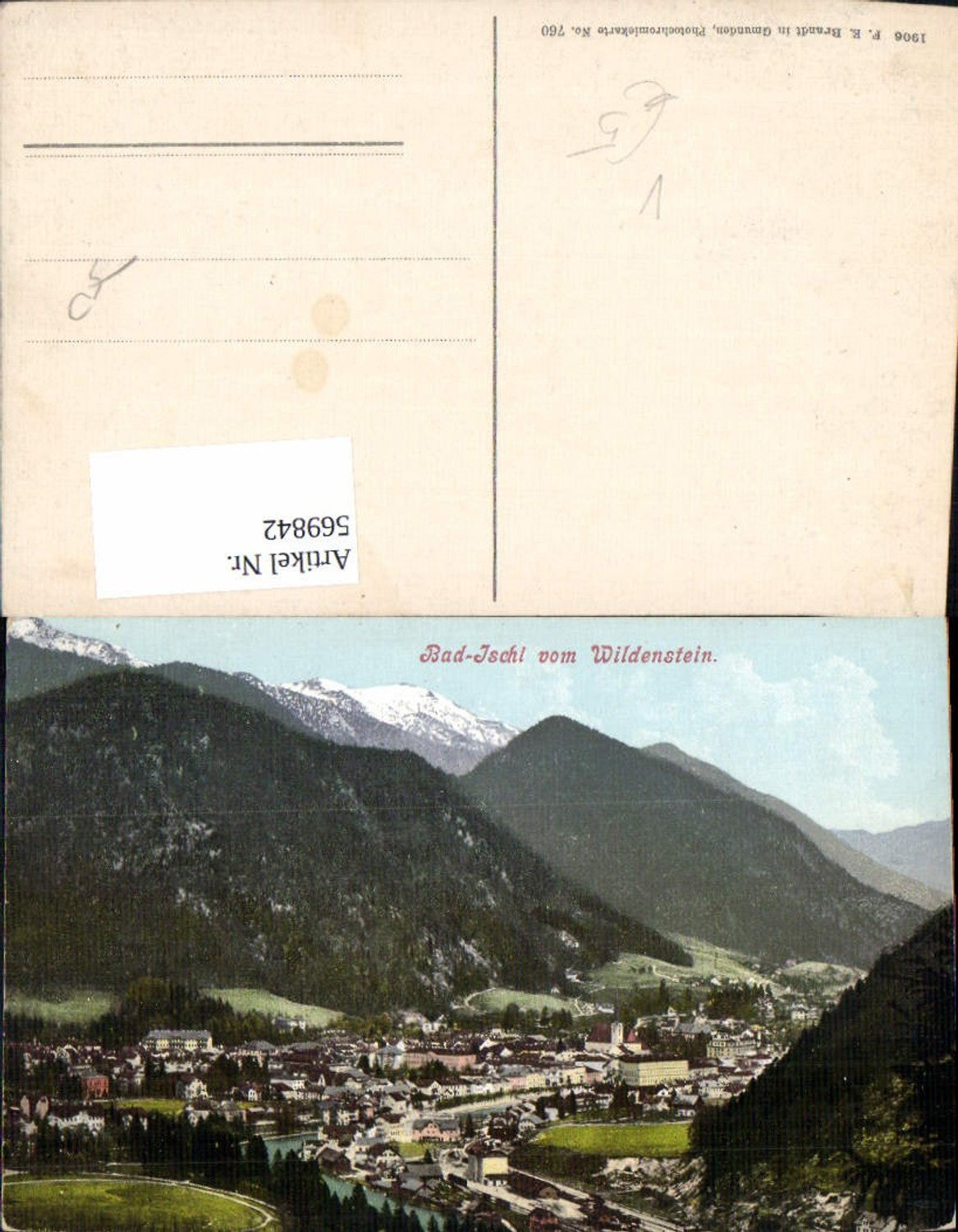569842,Bad Ischl v. Wildenstein pub F. E. Brandt 760