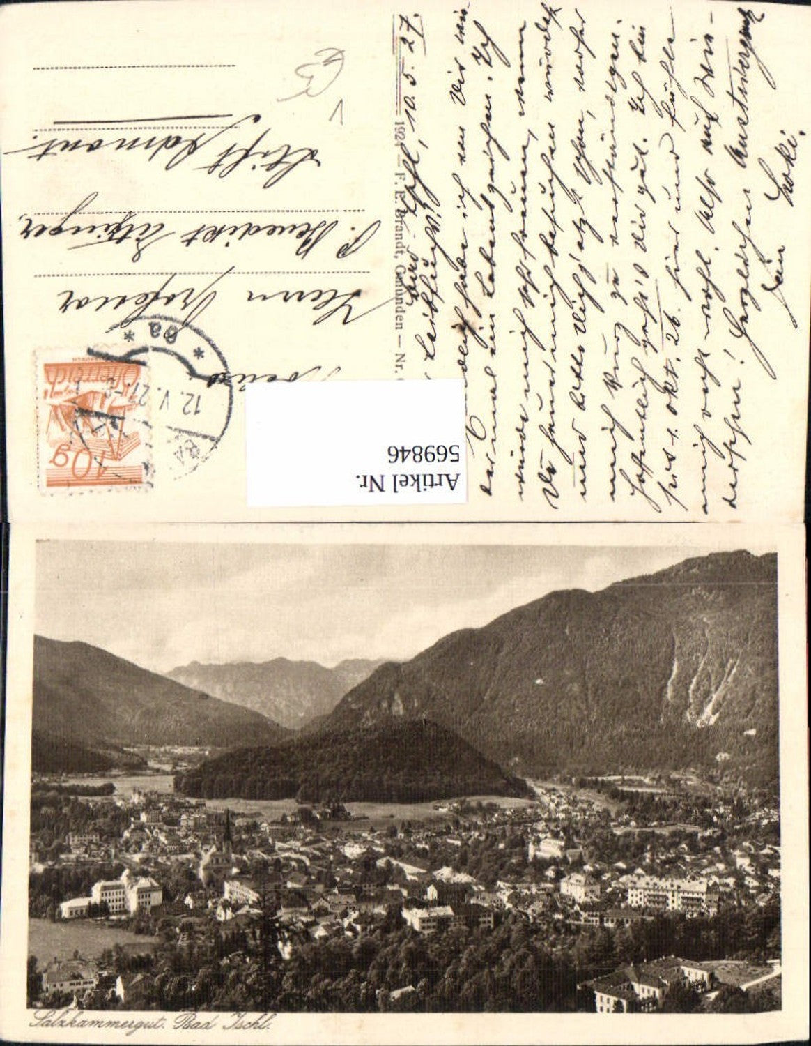 569846,Bad Ischl Salzkammergut pub F. E. Brandt 045