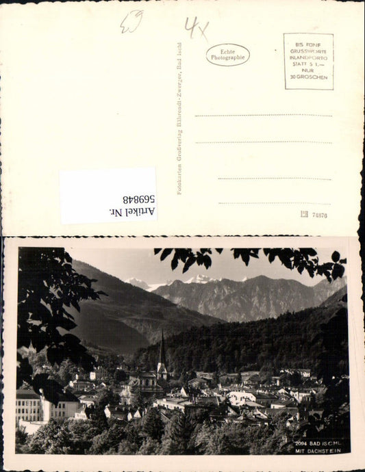 569848,Foto Ak Bad Ischl m. Dachstein