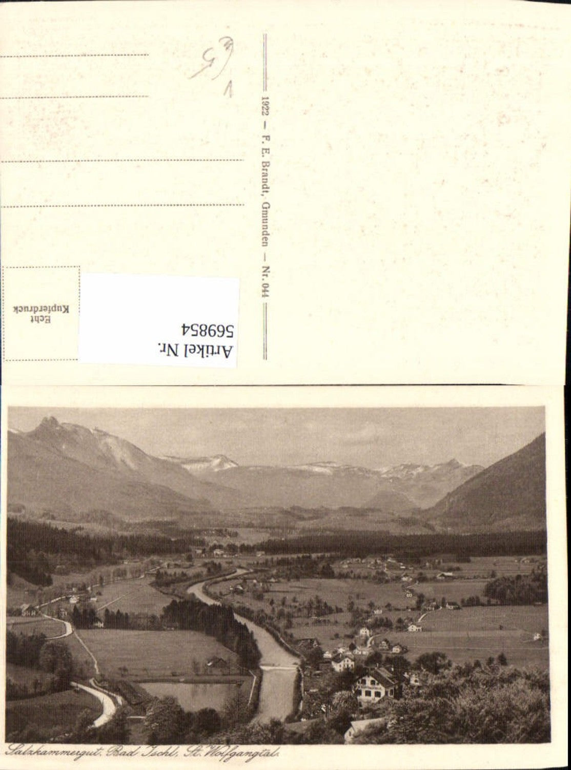 569854,Bad Ischl St Wolfgangtal Salzkammergut pub F. E. Brandt 044