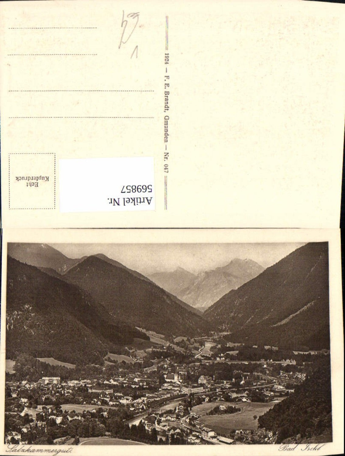 569857,Bad Ischl Salzkammergut pub F. E. Brandt 047