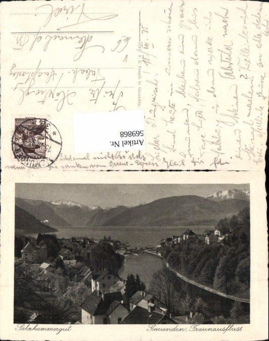 569868,Gmunden Traunausfluß Salzkammergut pub F. E. Brandt 7008