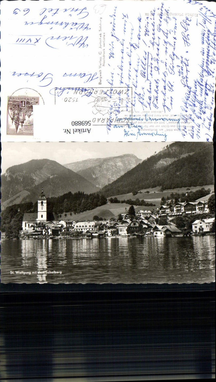 569880,Foto Ak St Wolfgang a. Wolfgangsee m. d. Schafberg