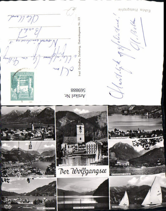 569888,Mehrbild Ak St Wolfgang a. Wolfgangsee Gondelbahn Zwölferhorn Segelboote pub Cosy 125