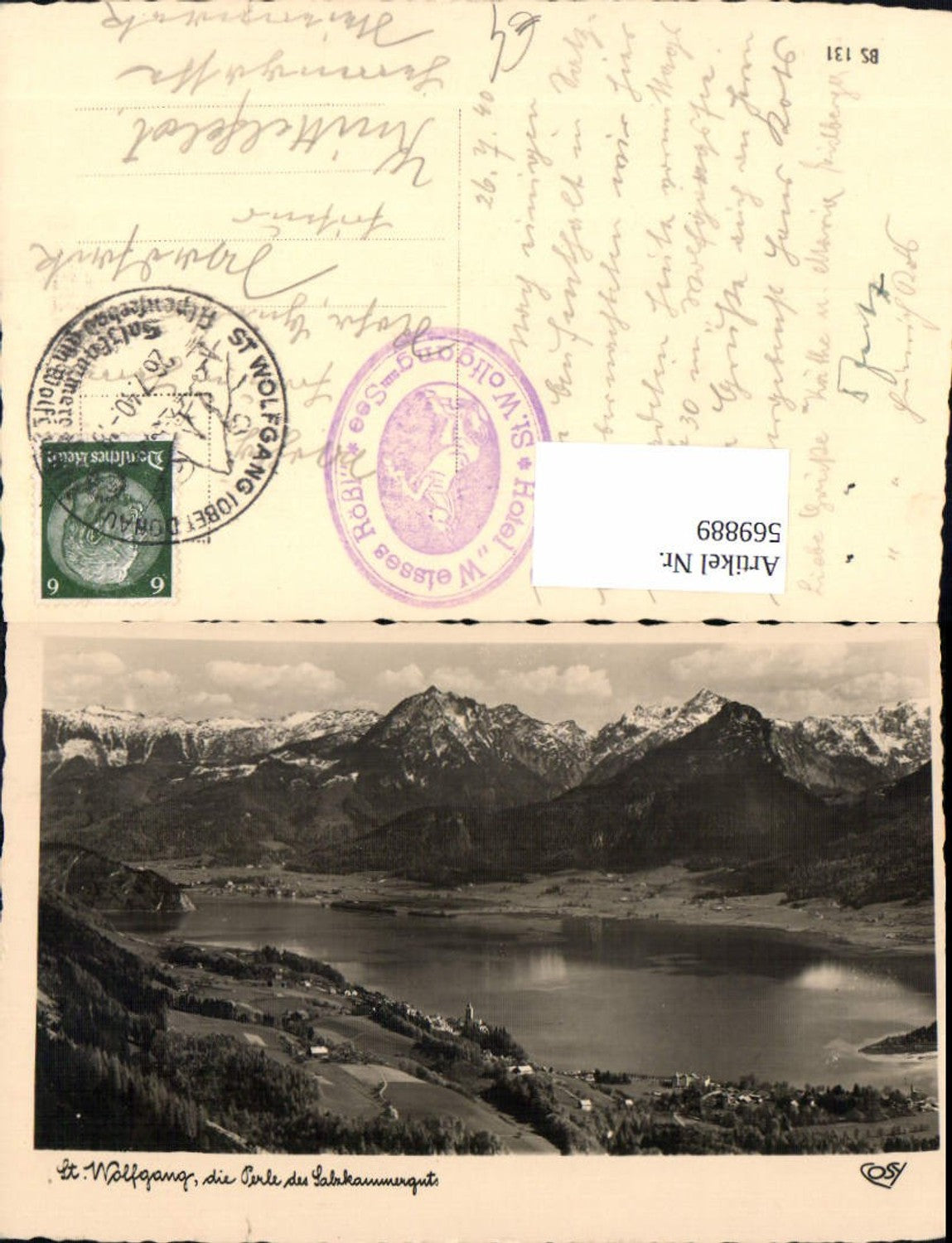569889,St Wolfgang a. Wolfgangsee Salzkammergut pub Cosy BS 131
