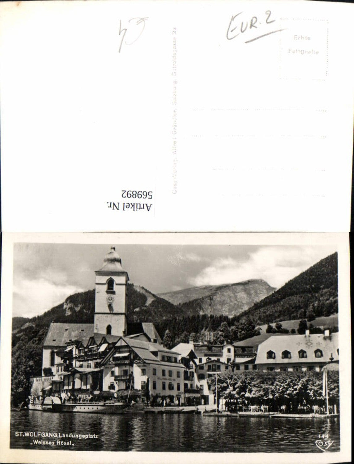 569892,Foto Ak St Wolfgang a. Wolfgangsee Landungsplatz Weisses Rössl Weißes Rößl pub Cosy 144