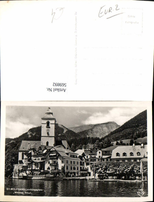 569892,Foto Ak St Wolfgang a. Wolfgangsee Landungsplatz Weisses Rössl Weißes Rößl pub Cosy 144