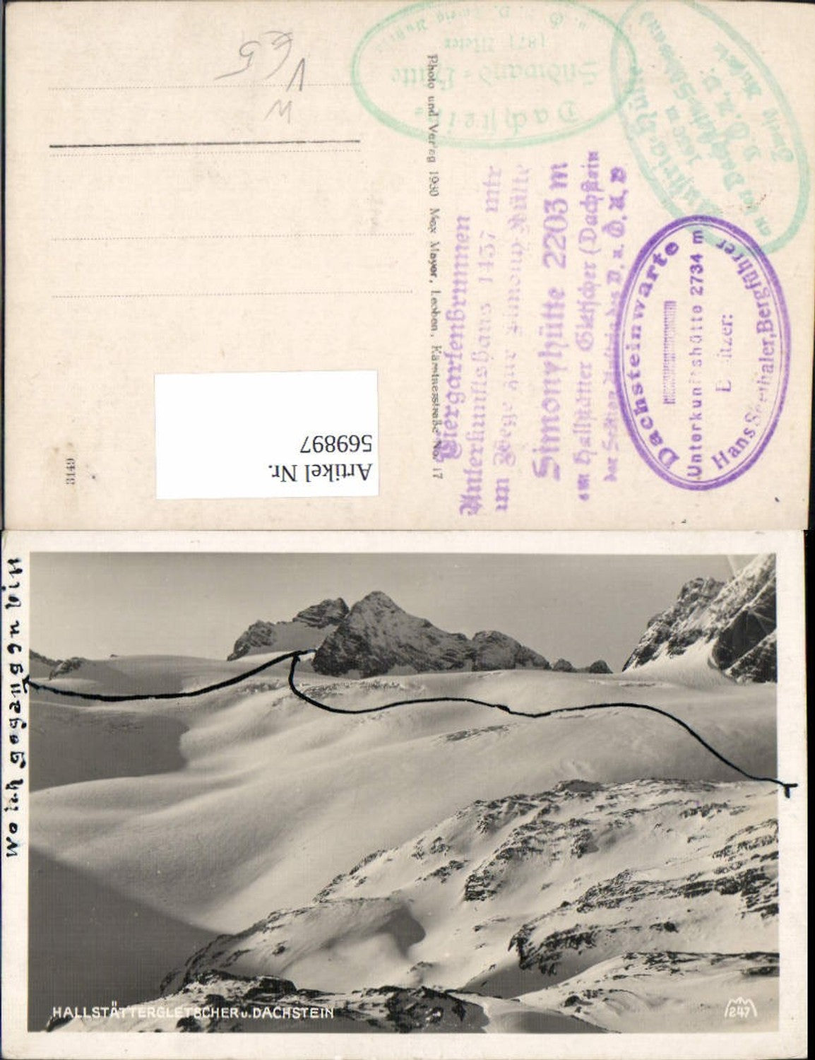 569897,Hallstättergletscher u. Dachstein Hallstatt pub Max Mayer 247