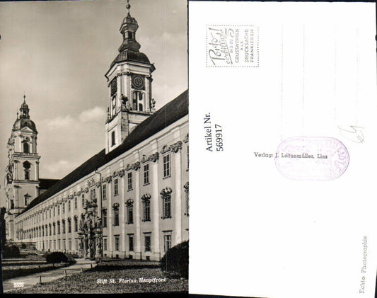569917, Photo Ak Stift St Florian main front