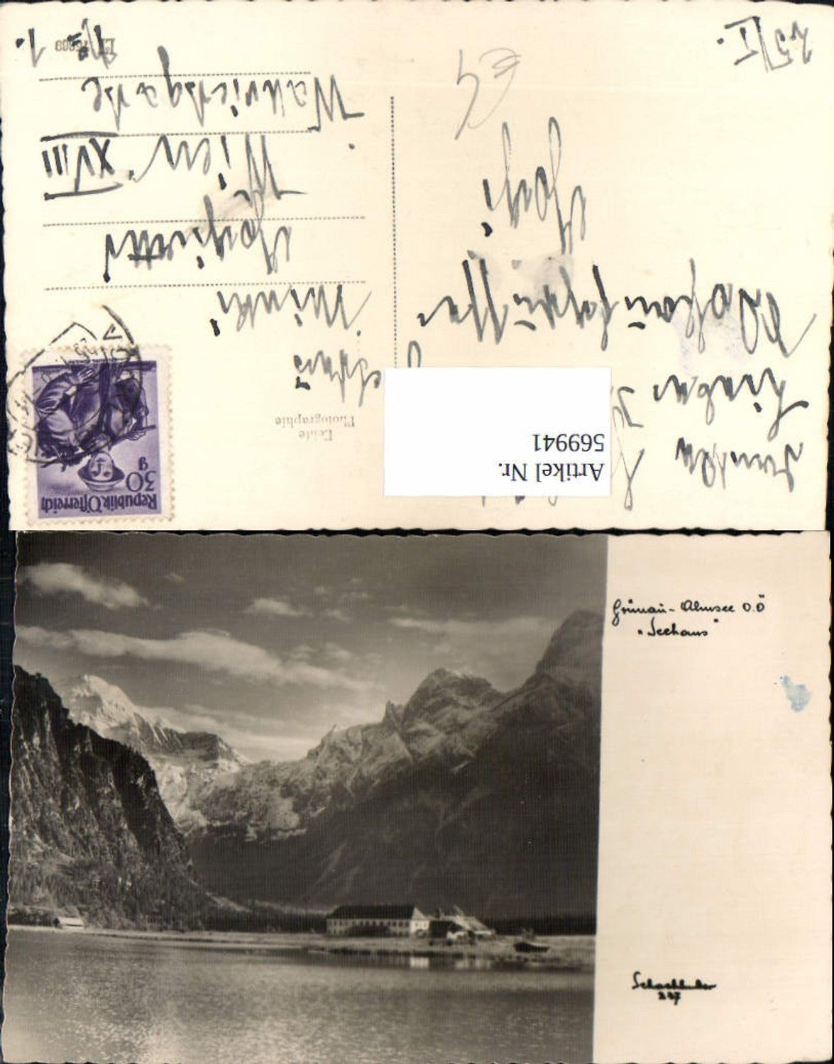569941,Foto Ak Grünau i. Almtal Almsee Seehaus