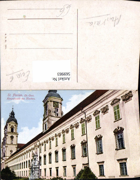 569983, St. Florian Main facade of the monastery Abbey