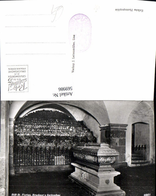 569986, Photo Ak St. Florian Abbey Bruckner's sarcophagus composer Anton Bruckner