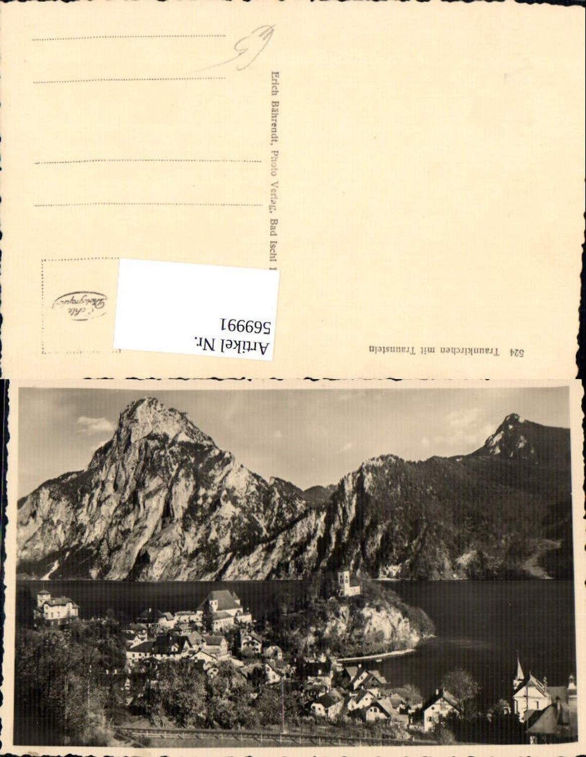 569991,Foto Ak Traunkirchen m. Traunsteig Traunsee