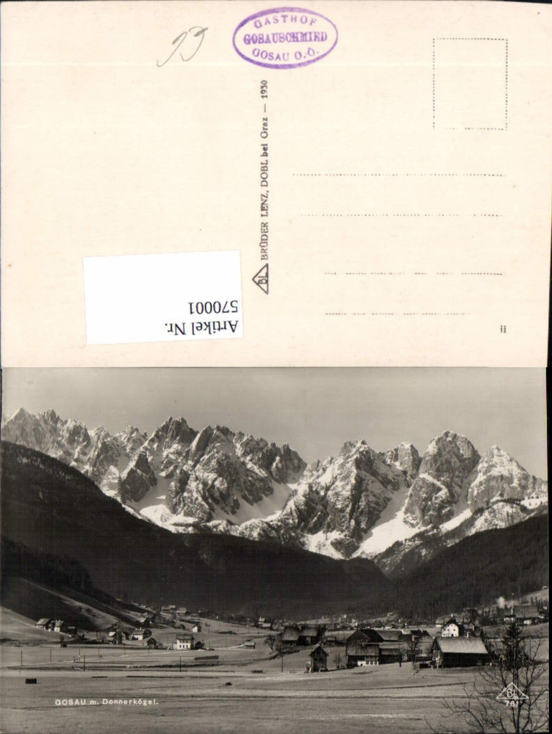 570001,Foto Ak Gosau m. Donnerkogel