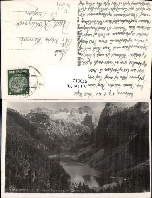 570012,Foto Ak Gosau Vorderer Gosausee m. Dachstein Salzkammergut pub F. E. Brandt